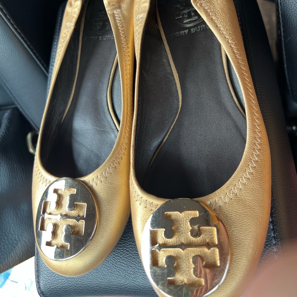 Tory Burch ballet flat gold